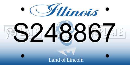 S248867 Illinois License Plate