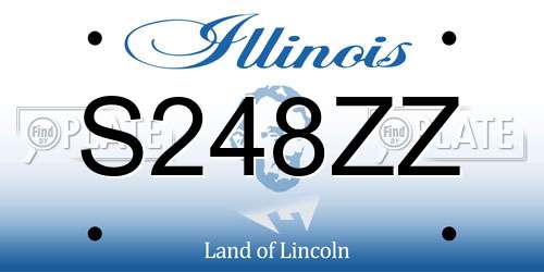 S248ZZ Illinois License Plate