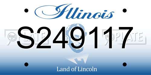 S249117 Illinois License Plate