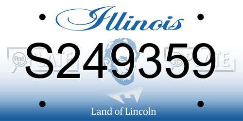 S249359 Illinois License Plate