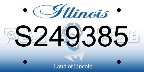 S249385 Illinois License Plate