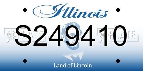 S249410 Illinois License Plate