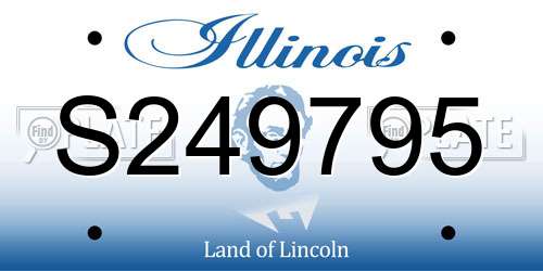 S249795 Illinois License Plate
