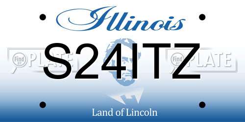 S24ITZ Illinois License Plate