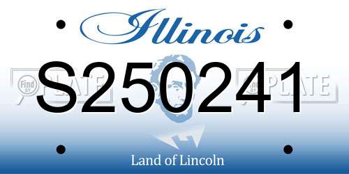 S250241 Illinois License Plate