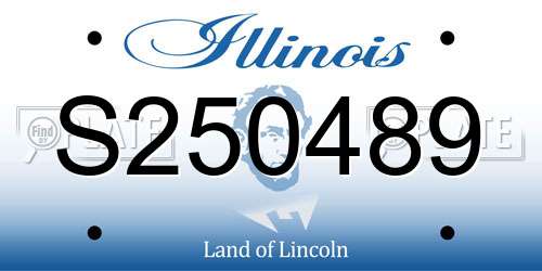 S250489 Illinois License Plate