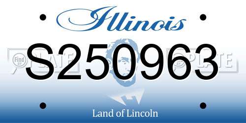 S250963 Illinois License Plate