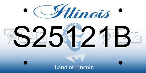 S25121B Illinois License Plate