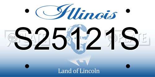 S25121S Illinois License Plate