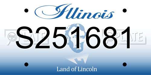 S251681 Illinois License Plate