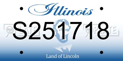 S251718 Illinois License Plate