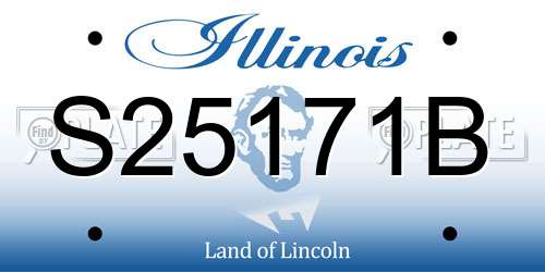 S25171B Illinois License Plate
