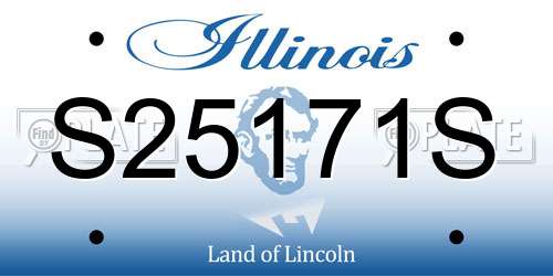 S25171S Illinois License Plate