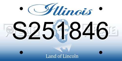 S251846 Illinois License Plate