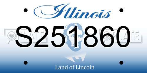 S251860 Illinois License Plate