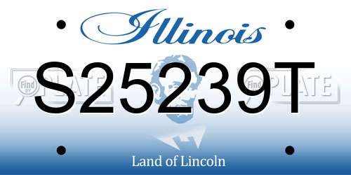 S25239T Illinois License Plate