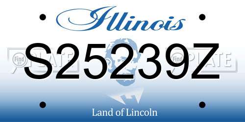 S25239Z Illinois License Plate