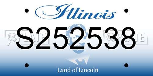 S252538 Illinois License Plate