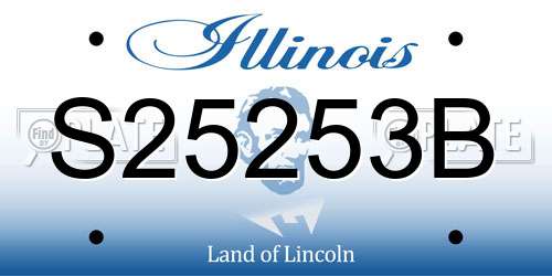 S25253B Illinois License Plate