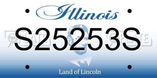 S25253S Illinois License Plate