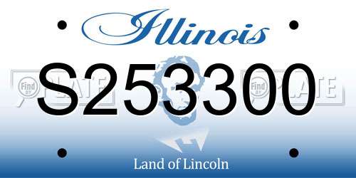 S253300 Illinois License Plate