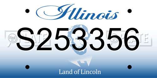 S253356 Illinois License Plate