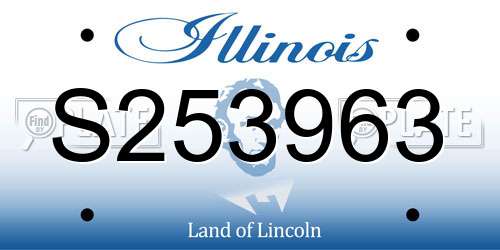 S253963 Illinois License Plate