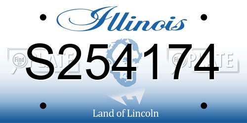 S254174 Illinois License Plate