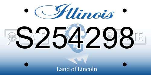S254298 Illinois License Plate