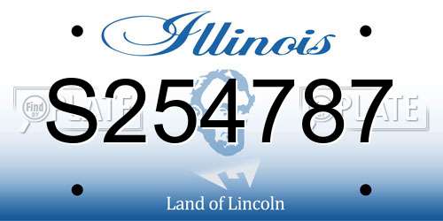 S254787 Illinois License Plate