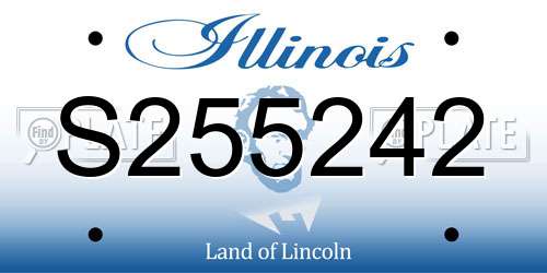 S255242 Illinois License Plate