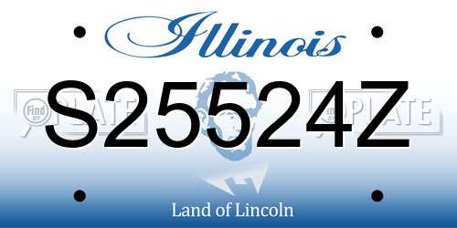 S25524Z Illinois License Plate