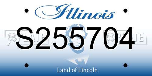 S255704 Illinois License Plate