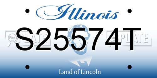 S25574T Illinois License Plate