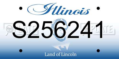S256241 Illinois License Plate