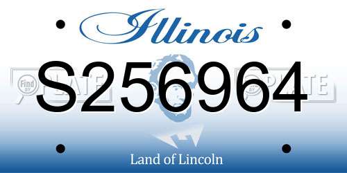 S256964 Illinois License Plate