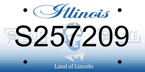 S257209 Illinois License Plate