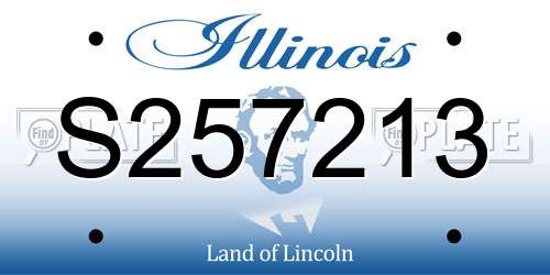 S257213 Illinois License Plate