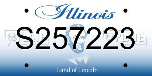S257223 Illinois License Plate