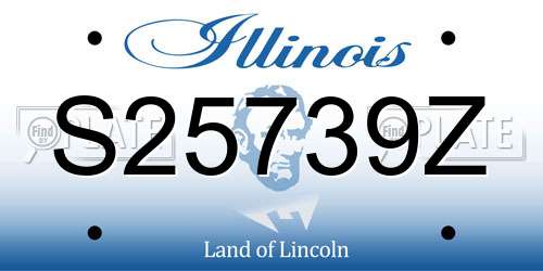 S25739Z Illinois License Plate