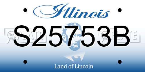 S25753B Illinois License Plate