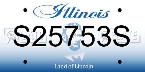 S25753S Illinois License Plate
