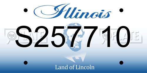 S257710 Illinois License Plate