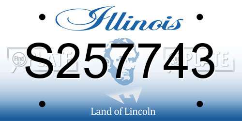 S257743 Illinois License Plate