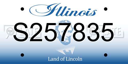 S257835 Illinois License Plate