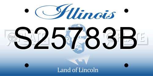 S25783B Illinois License Plate