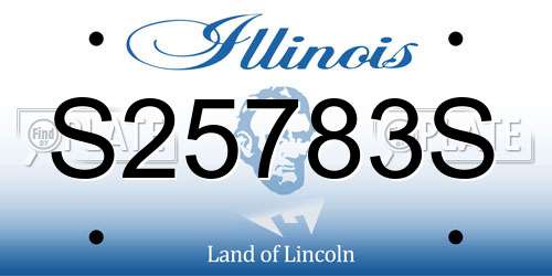 S25783S Illinois License Plate
