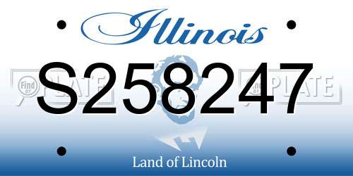 S258247 Illinois License Plate