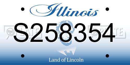 S258354 Illinois License Plate