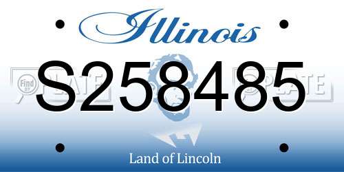 S258485 Illinois License Plate